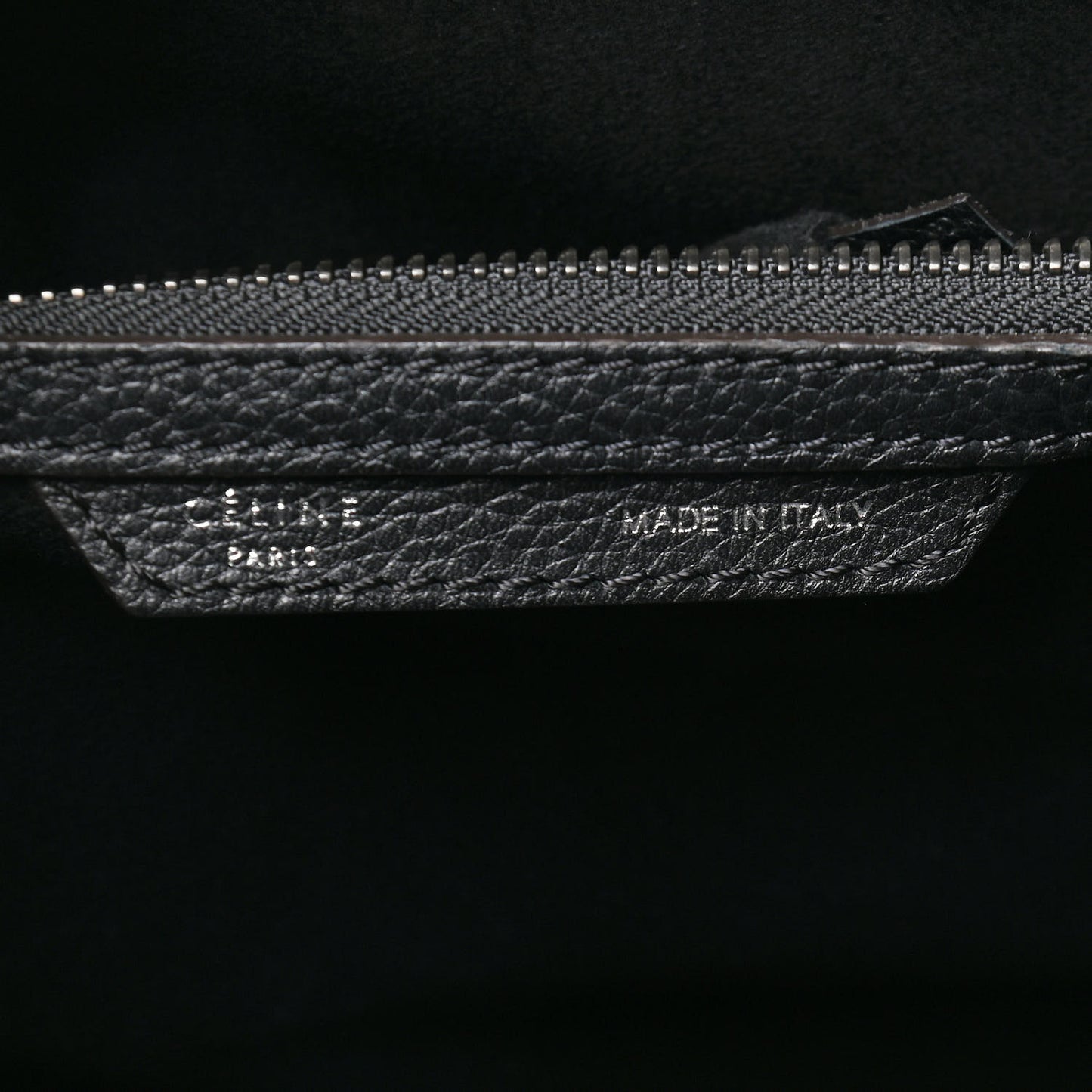 Drummed Calfskin Mini Luggage Black