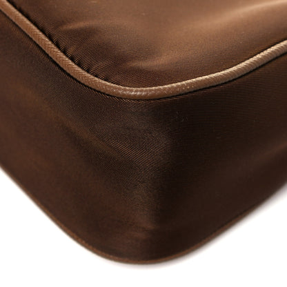 Prada Tessuto Nylon Saffiano Re-Edition 2005 Shoulder Bag Cacao 9 of 12