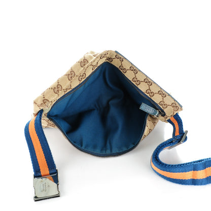 Gucci GG Monogram Web Double Pocket Belt Bag Turquoise 5 of 7