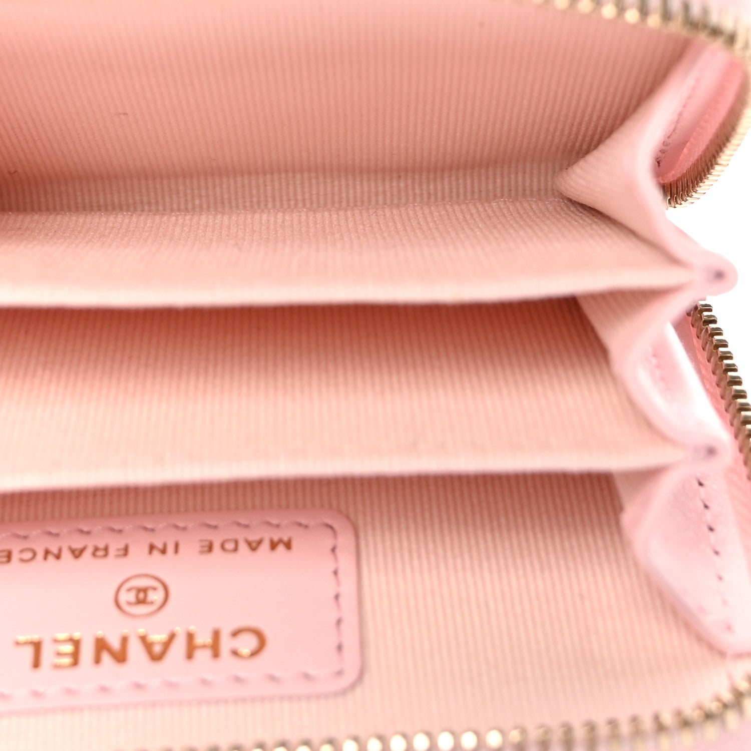 Chanel Caviar Quilted Zip Coin Purse Pink 5 of 7