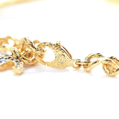 Chanel Resin Along The Nile Large CC Pendant Necklace Gold Black 4 of 5