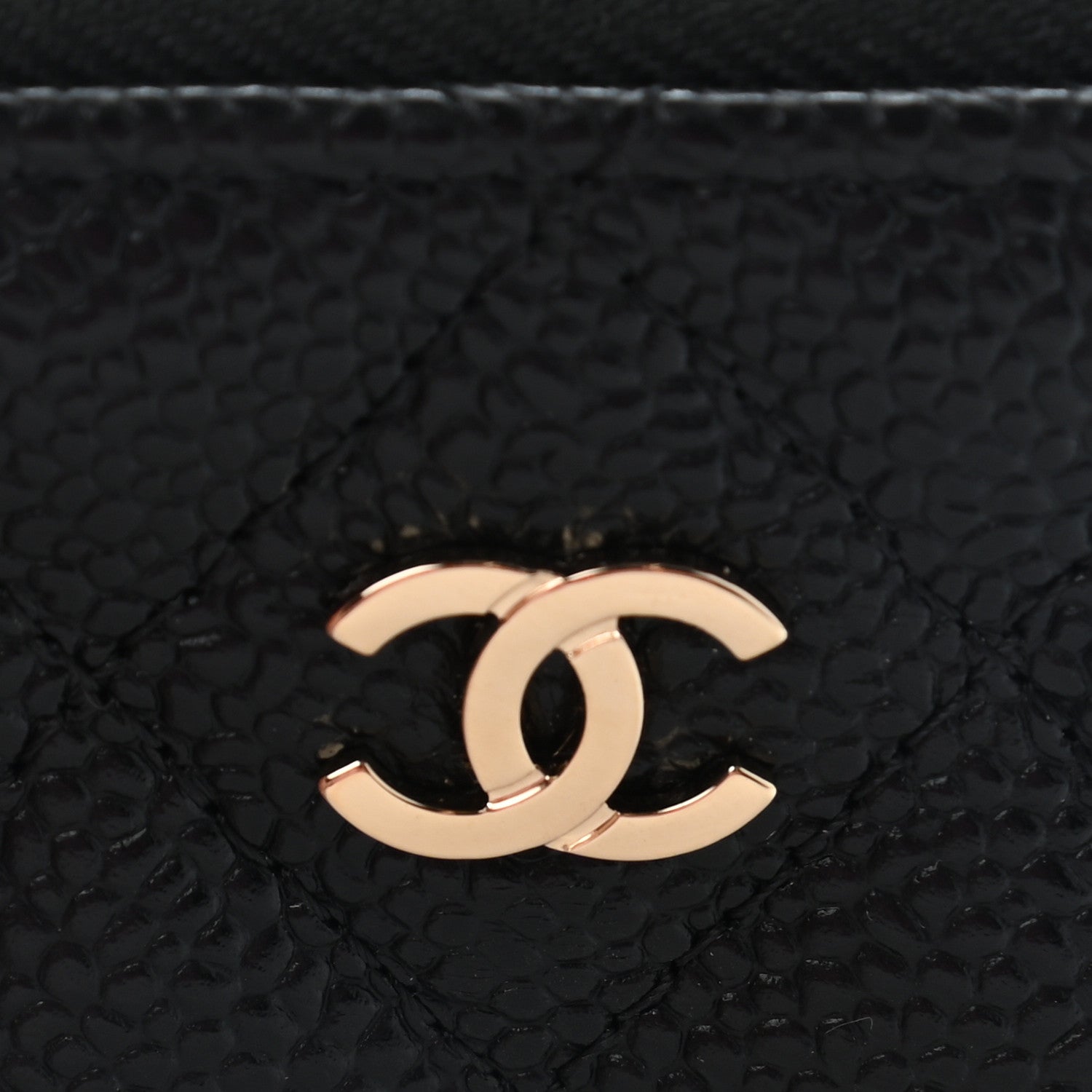 Chanel Caviar Quilted Zip Coin Purse Black 8 of 8