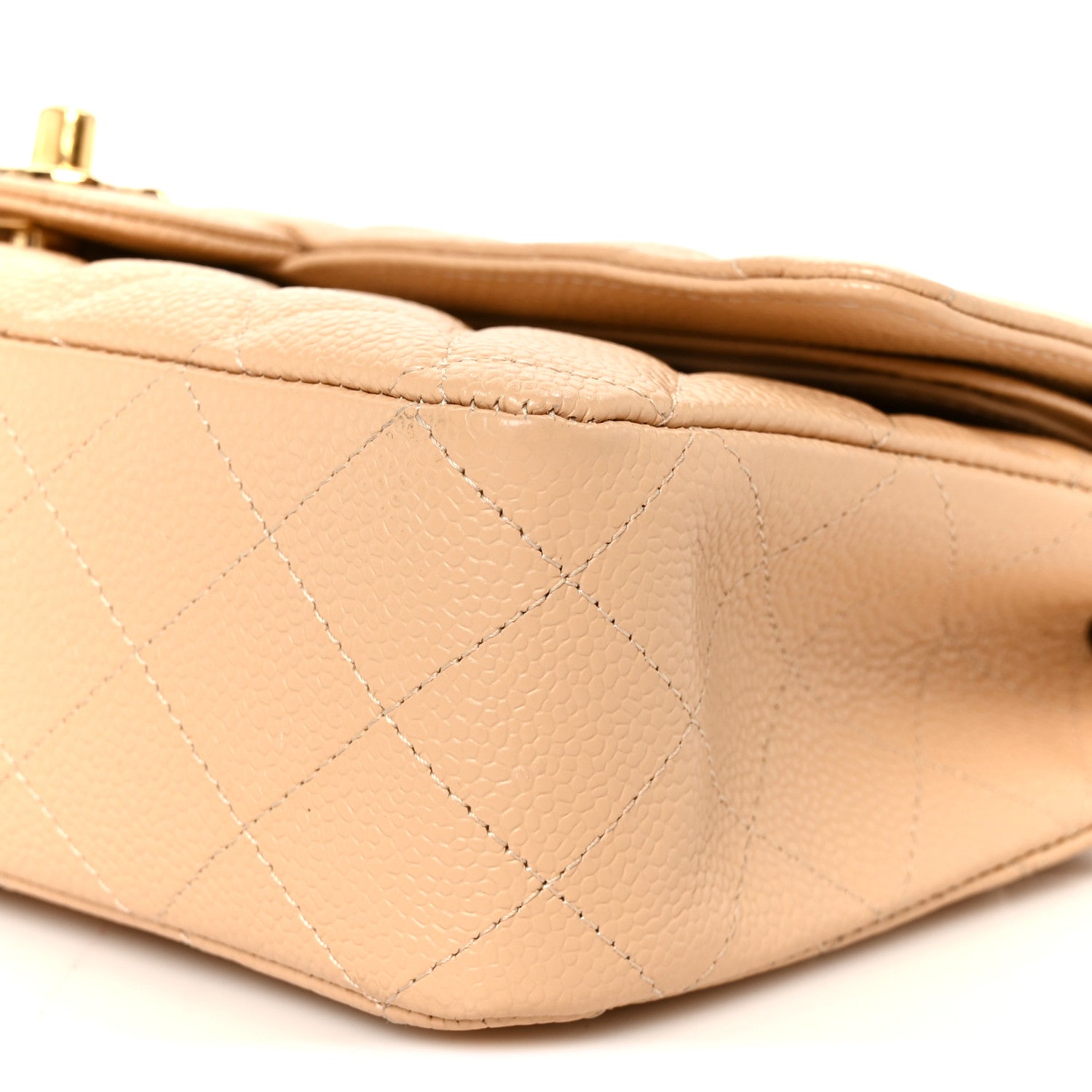 Chanel Caviar Quilted Medium Double Flap Beige 11 of 11