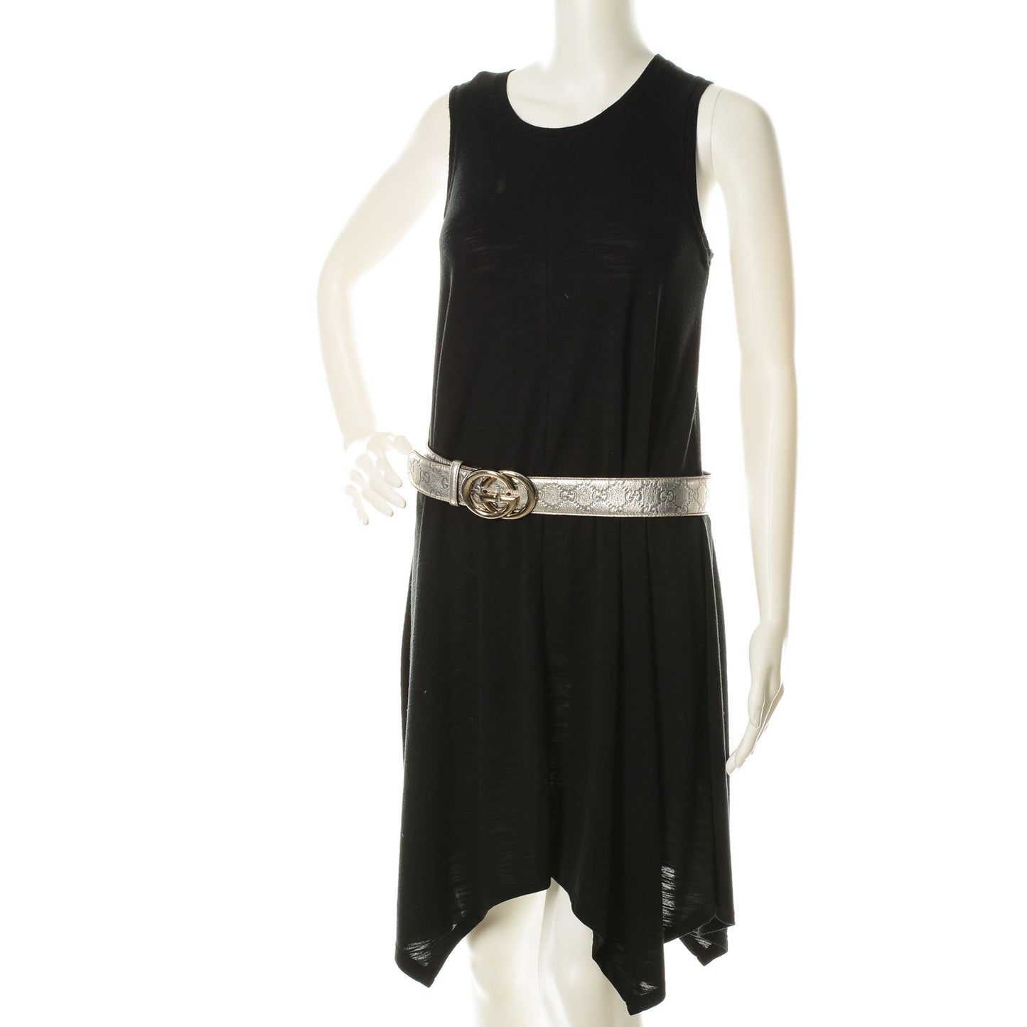 Guccissima Interlocking G Belt 85 34 Silver