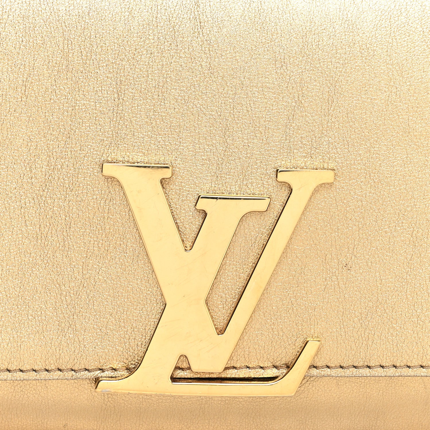 Louis Vuitton Calfskin Neo Sobe Louise EW Clutch Gold 9 of 12