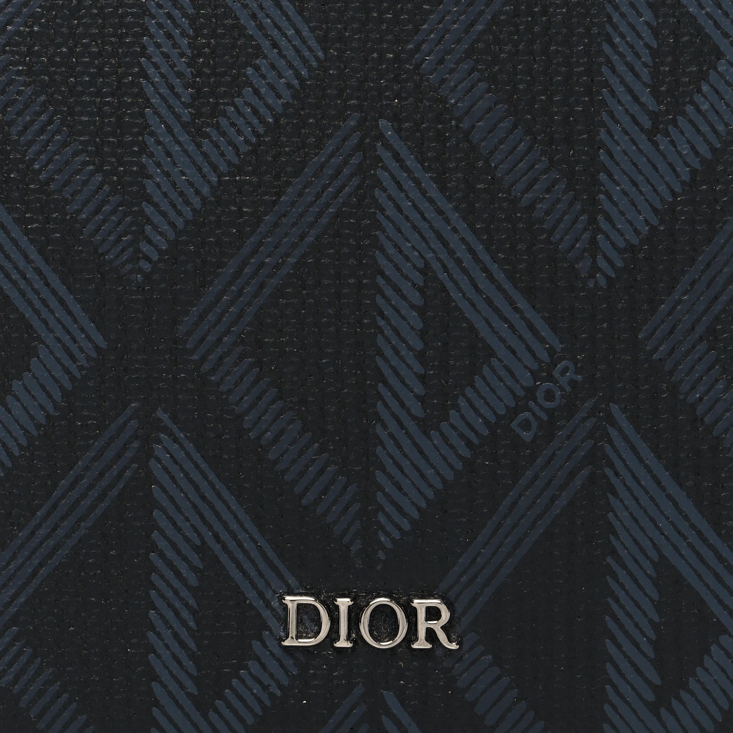 Christian Dior Coated Canvas Calfskin CD Diamond Wallet with Money