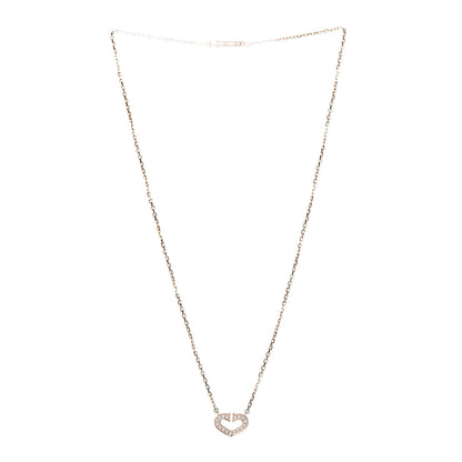Cartier 18K Pink Gold Diamond Hearts and Symbols Pave Necklace 3 of 6
