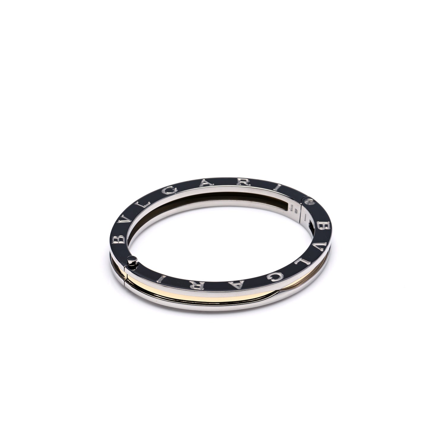 18K Yellow Gold Stainless Steel B.Zero1 Bangle Bracelet