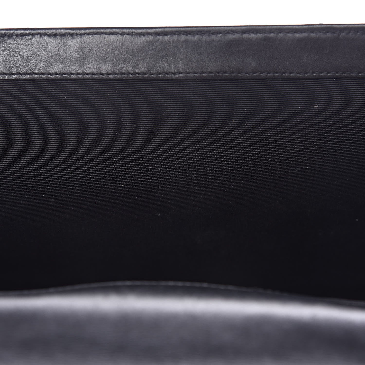 Saint Laurent Smooth Calfskin Matelasse Chevron Large Monogram Satchel Black 12 of 23