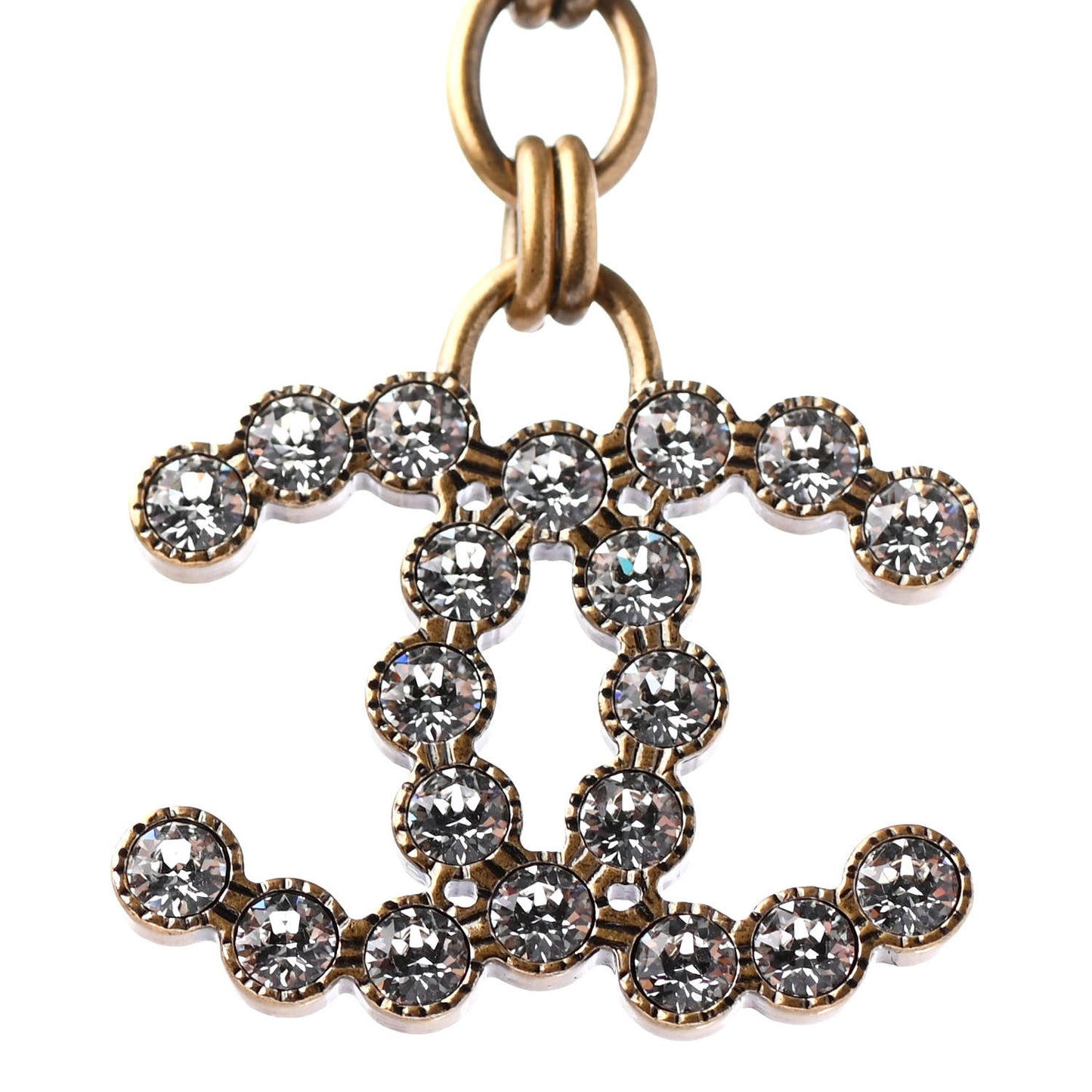 Crystal City of Lights Letter Chain Necklace Gold