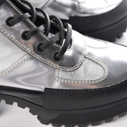 Louis Vuitton Patent Calfskin Spaceship Laureate Platform Desert Boots 36 Silver 8 of 11