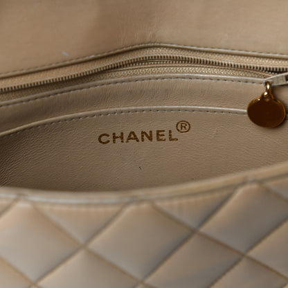 Chanel Lambskin Quilted Small Single Flap Beige 6 of 12