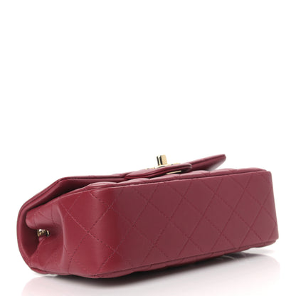 Chanel Lambskin Quilted Mini Rectangular Flap Burgundy 3 of 8