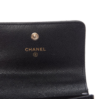Chanel Caviar Quilted Mini Pearl On Top Coin Purse With Chain Black 8 of 11