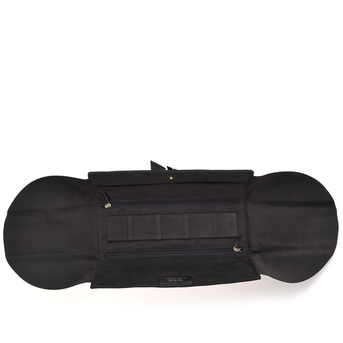 Grosgrain Quilted Jewelry Roll Case