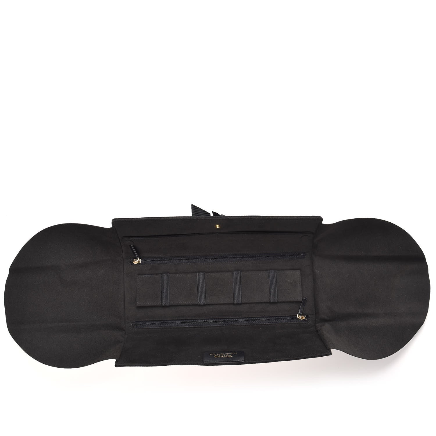 Chanel Grosgrain Quilted Jewelry Roll Case 5 of 10