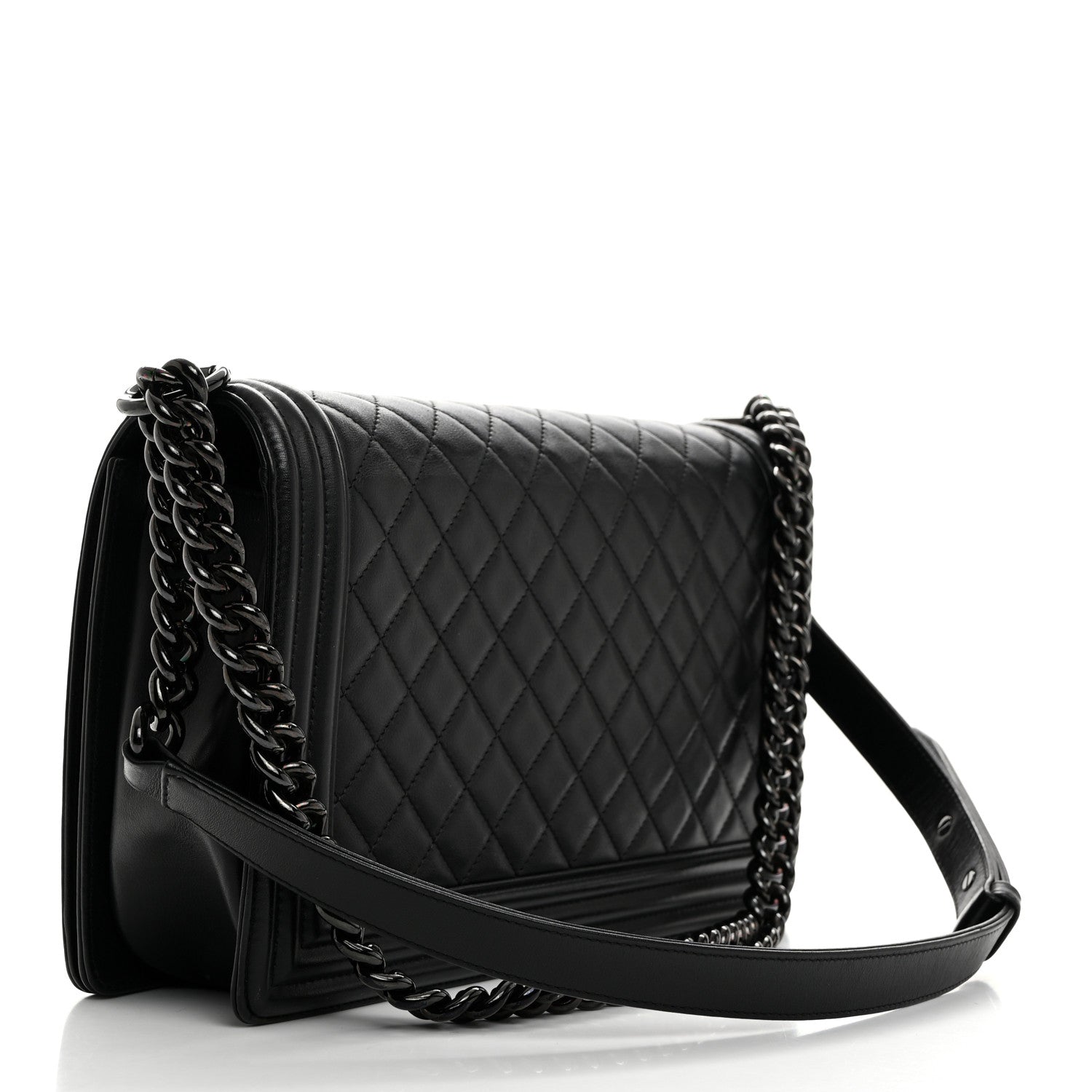 Chanel Calfskin Quilted New Medium Boy Flap So Black 3 of 10