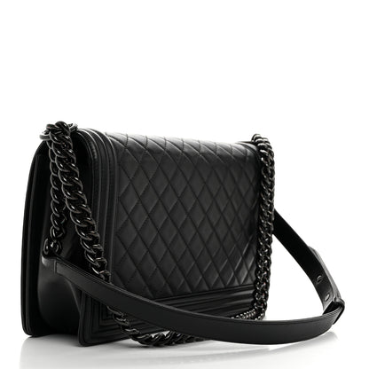 Chanel Calfskin Quilted New Medium Boy Flap So Black 3 of 10
