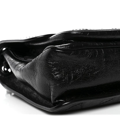 Saint Laurent Crinkled Calfskin Matelasse Monogram Medium Niki Chain Satchel Black 9 of 10