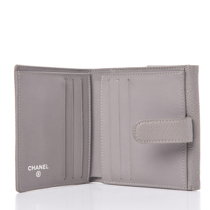 Chanel Caviar Timeless CC Compact French Wallet Light Grey 5 of 10