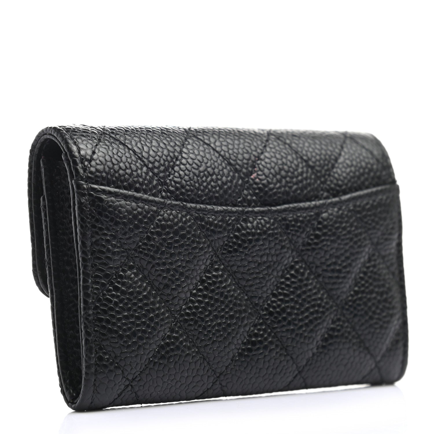 Chanel Caviar Quilted Flap Card Holder Wallet Black 3 of 8
