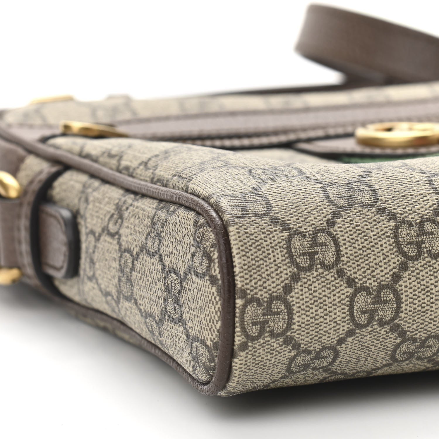 Gucci GG Supreme Monogram Web Small Ophidia Messenger Bag Brown 9 of 10