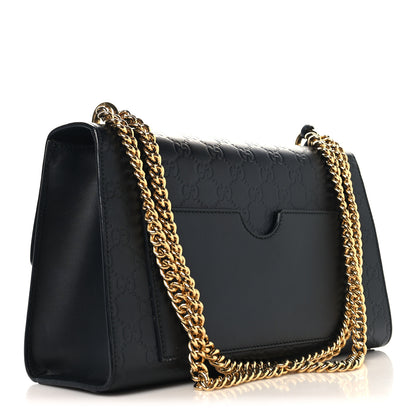Gucci Guccissima Medium Padlock Shoulder Bag Black 3 of 10