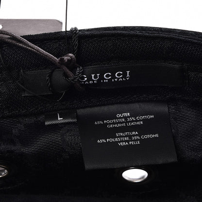 Gucci Monogram Canvas Military Hat L Black 6 of 6