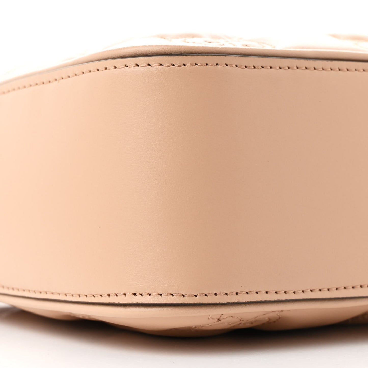 Calfskin GG Matelasse Small Shoulder Bag Pink Sand Natural