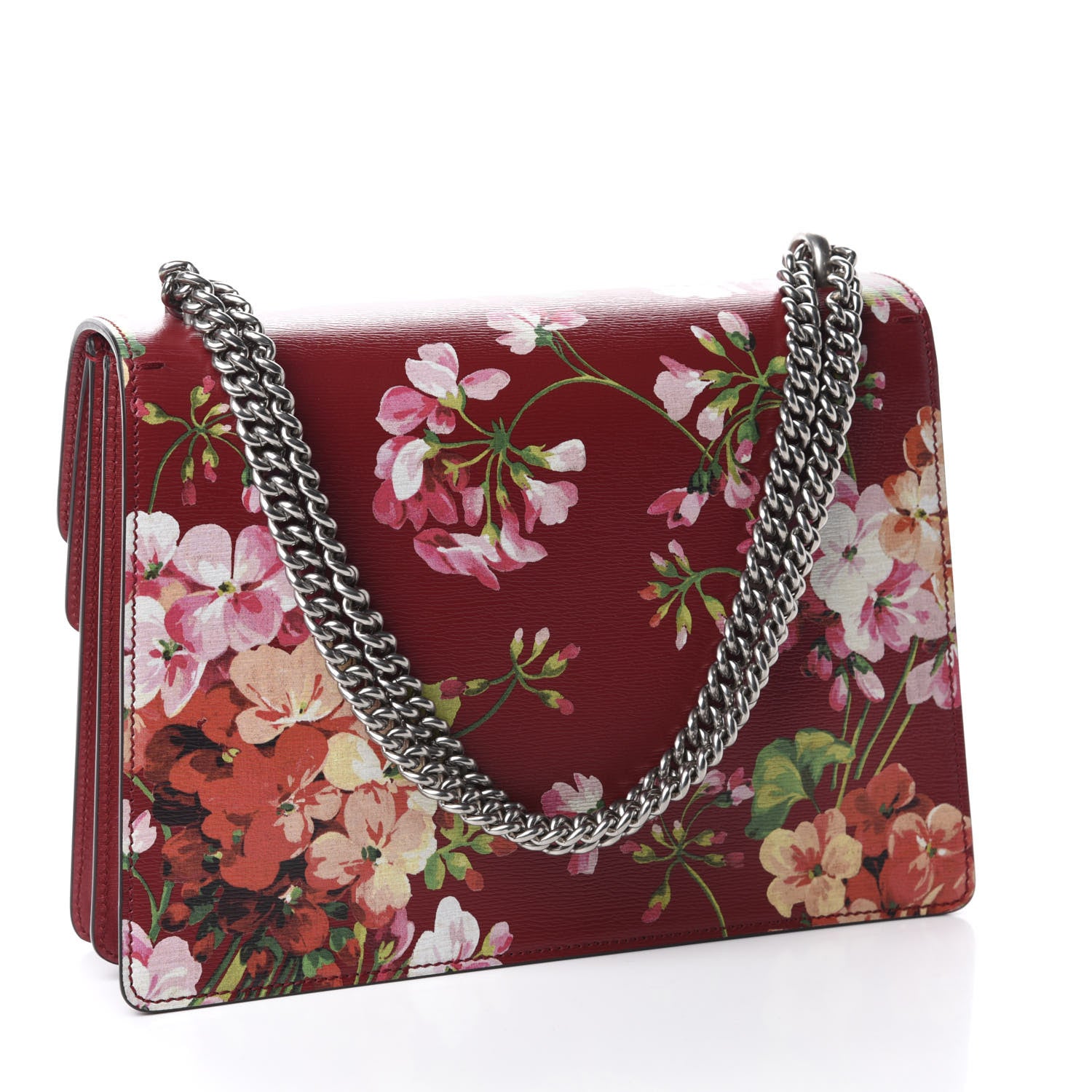 Gucci Calfskin Blooms Print Medium Dionysus Shoulder Bag Romantic Cherry Multicolor 4 of 11