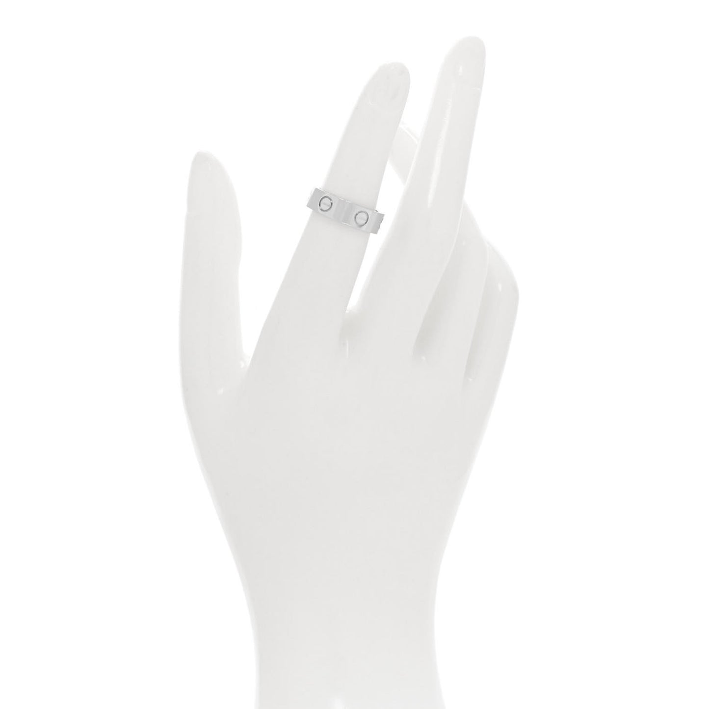 18K White Gold 5.5mm LOVE Ring 51 5.75