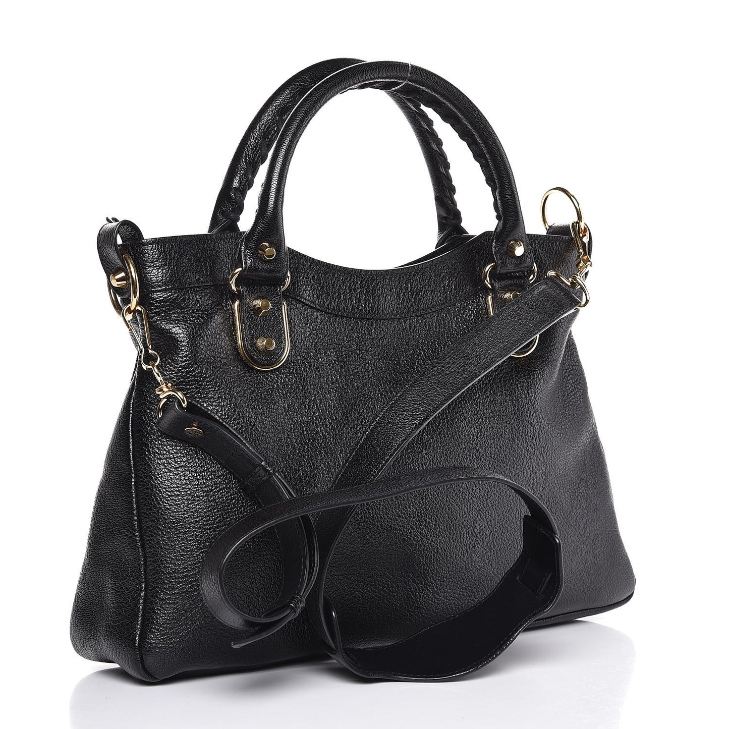 Chevre Gold Metallic Edge Hardware Town Black