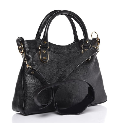 Balenciaga Chevre Gold Metallic Edge Hardware Town Black 4 of 8