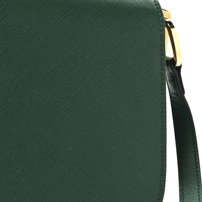 Prada Saffiano Lux Embleme Flap Shoulder Bag Mango 10 of 11