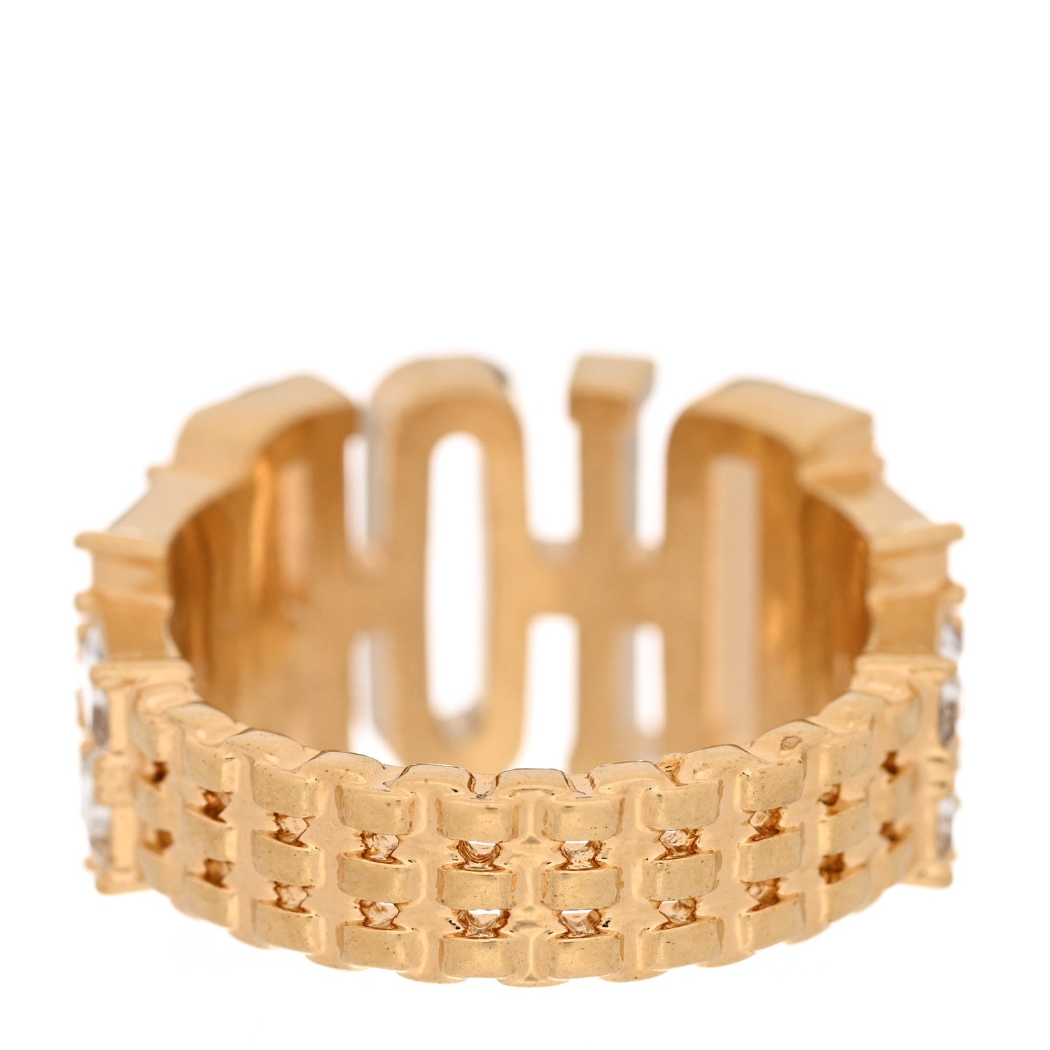 Christian Dior Metal Crystal DIO(R)EVOLUTION Ring 52/6 Gold 4 of 6