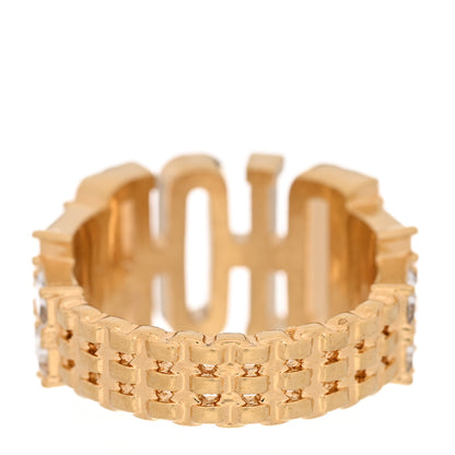 Christian Dior Metal Crystal DIO(R)EVOLUTION Ring 52/6 Gold 4 of 6