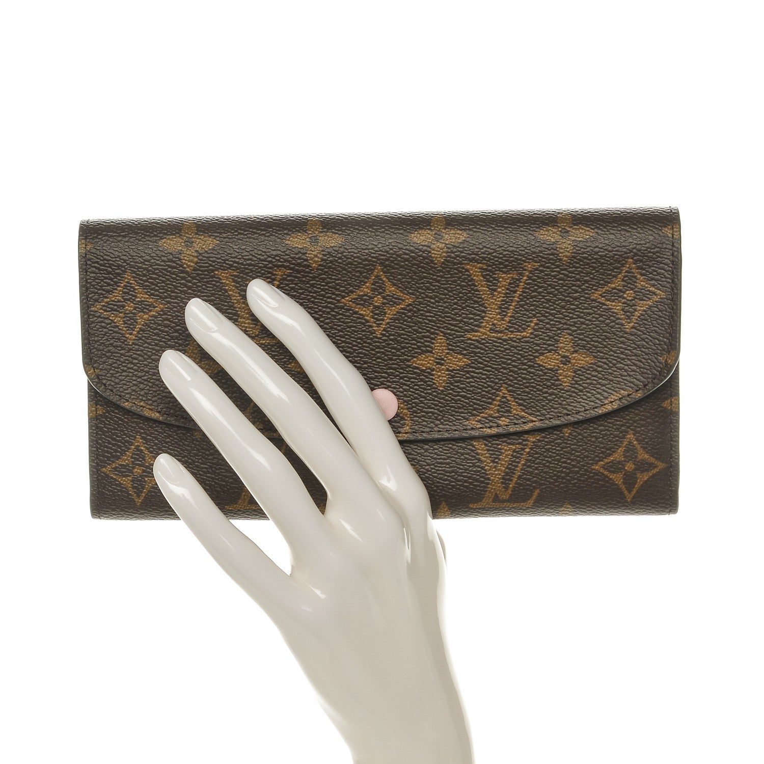Louis Vuitton Monogram Emilie Wallet Rose Ballerine 2 of 7