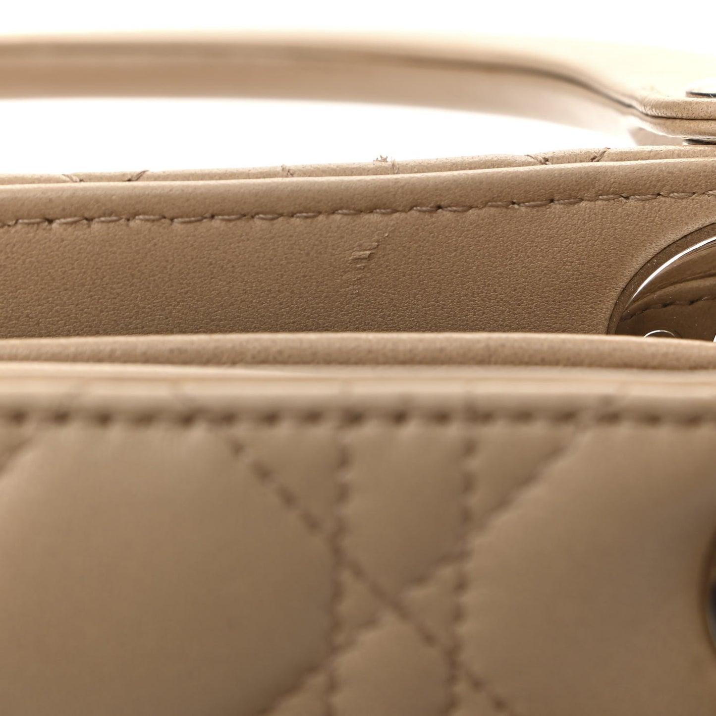 Lambskin Cannage Large Lady Dior Beige