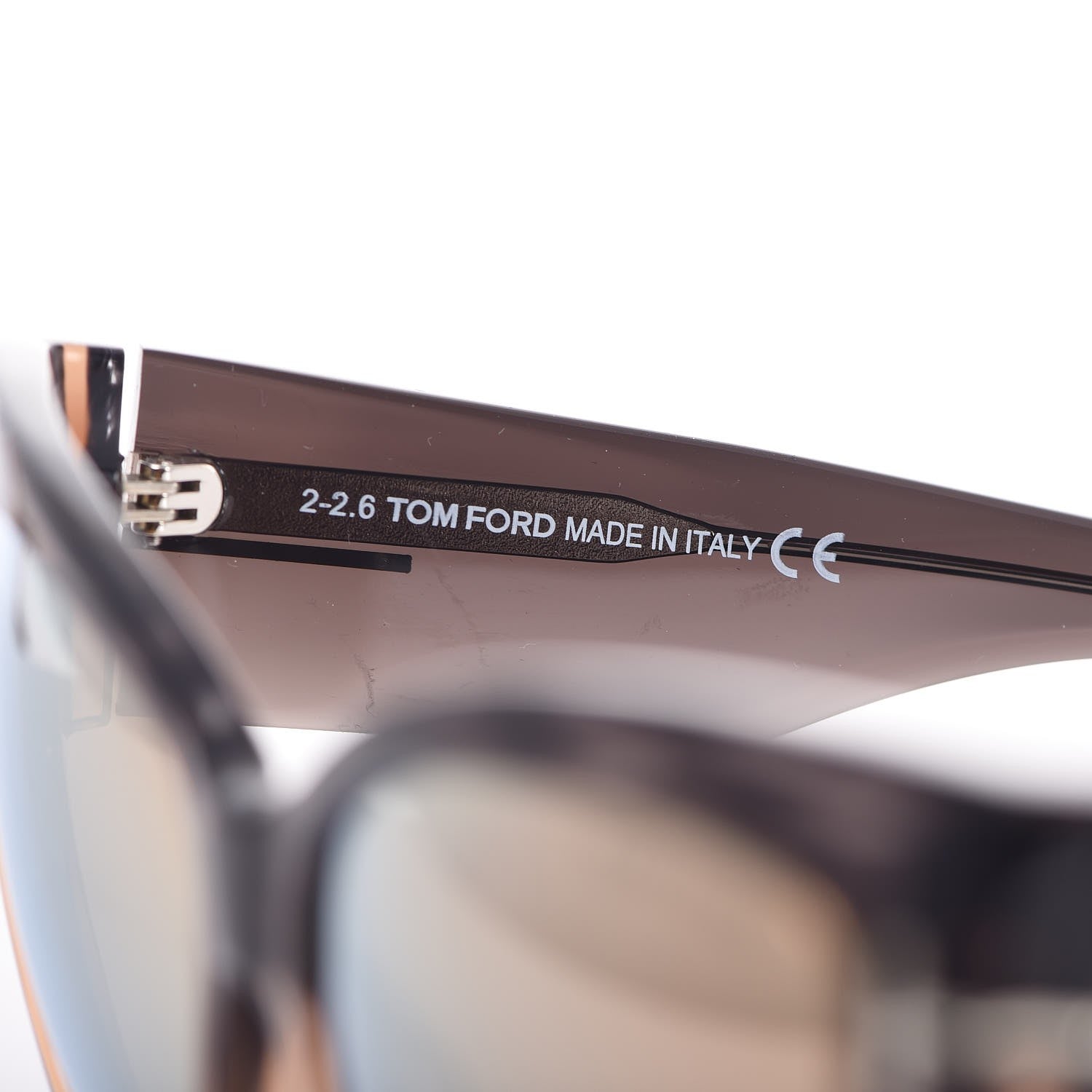 Tom Ford Acetate Anoushka Cat Eye Sunglasses TF371 Melange Grey Peach 6 of 9