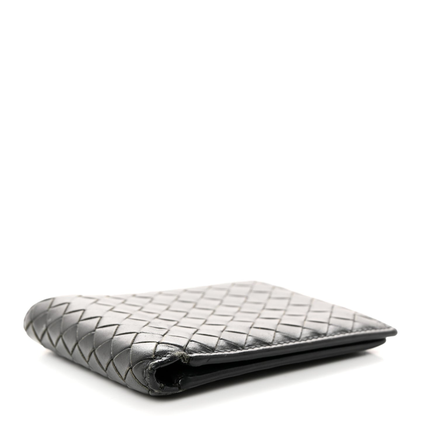 Nappa Intrecciato Bi-Fold Wallet Black