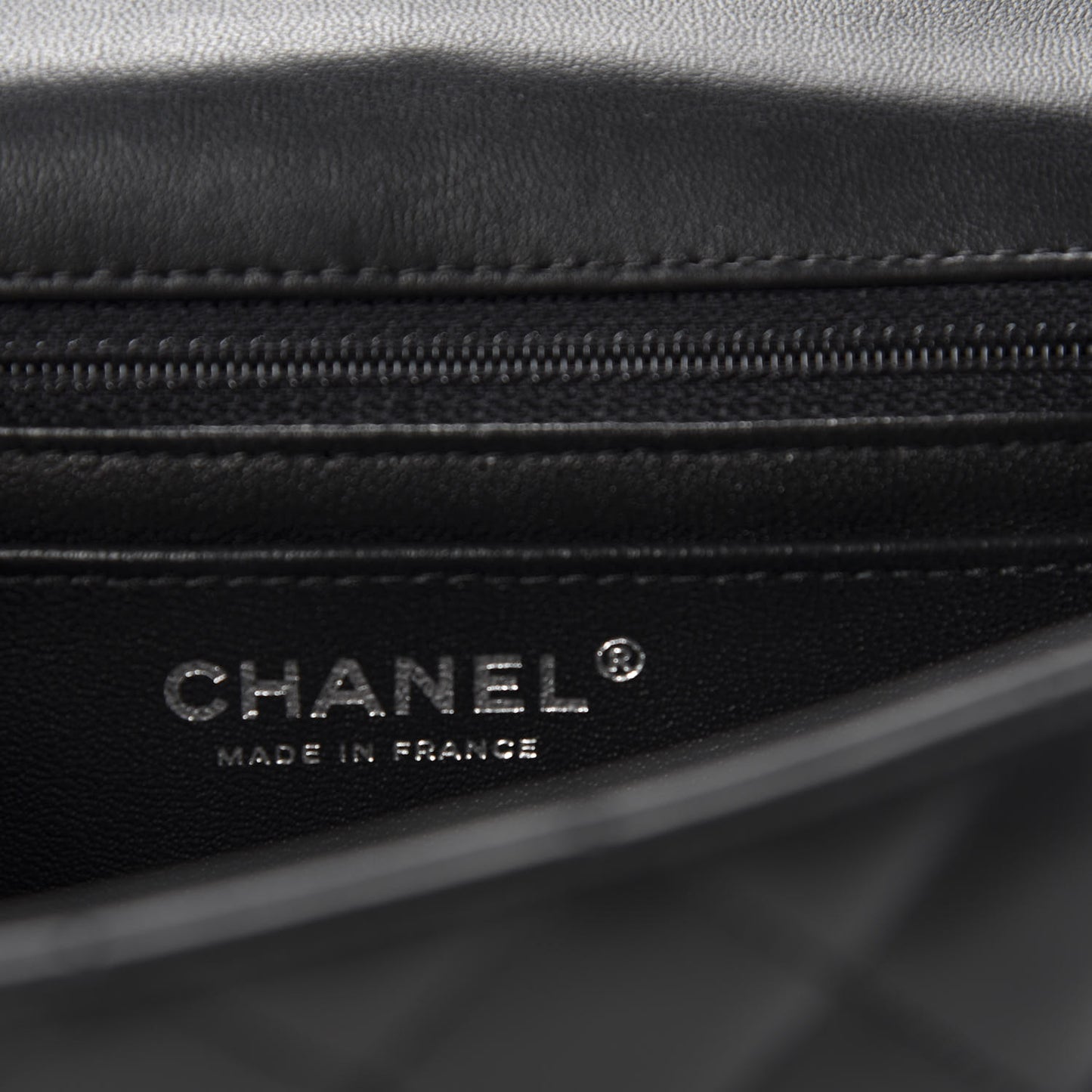 Lambskin Quilted Mini Rectangular Flap Black