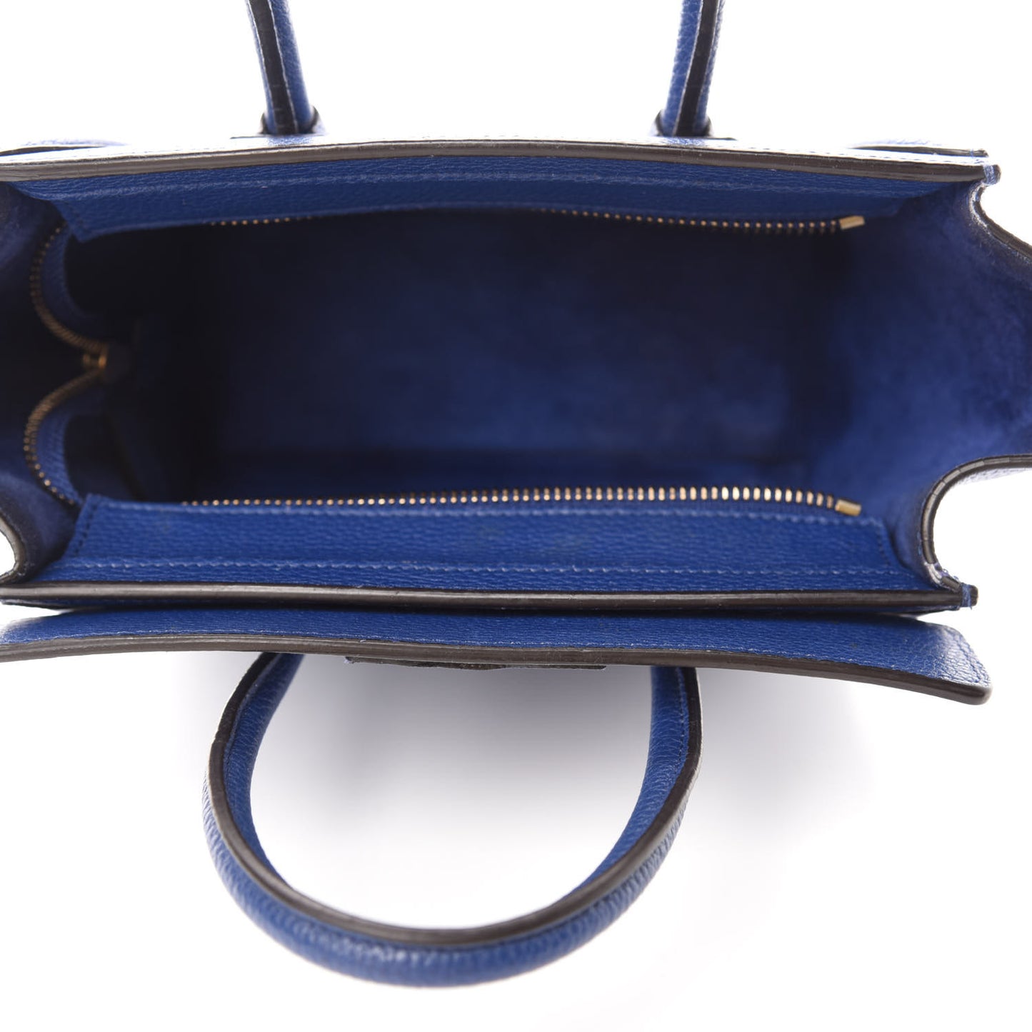 Drummed Calfskin Nano Luggage Indigo