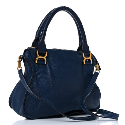 Chloe Calfskin Medium Marcie Satchel Navy 3 of 23