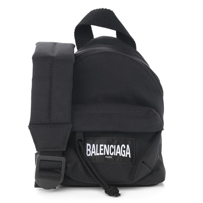 Balenciaga Recycled Casual Nylon Mini Oversized Backpack Black 1 of 9