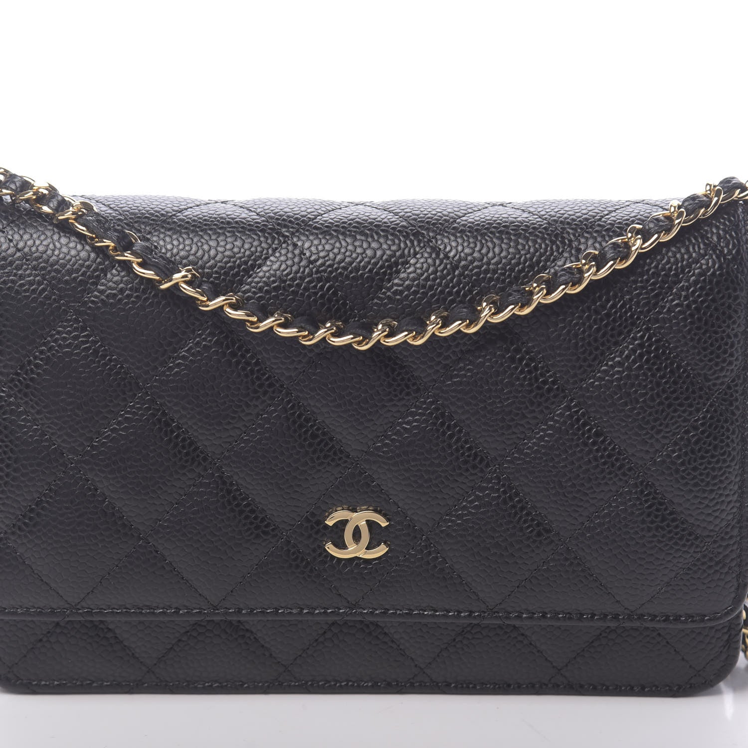Chanel Caviar Quilted Wallet On Chain WOC Black 11 of 12