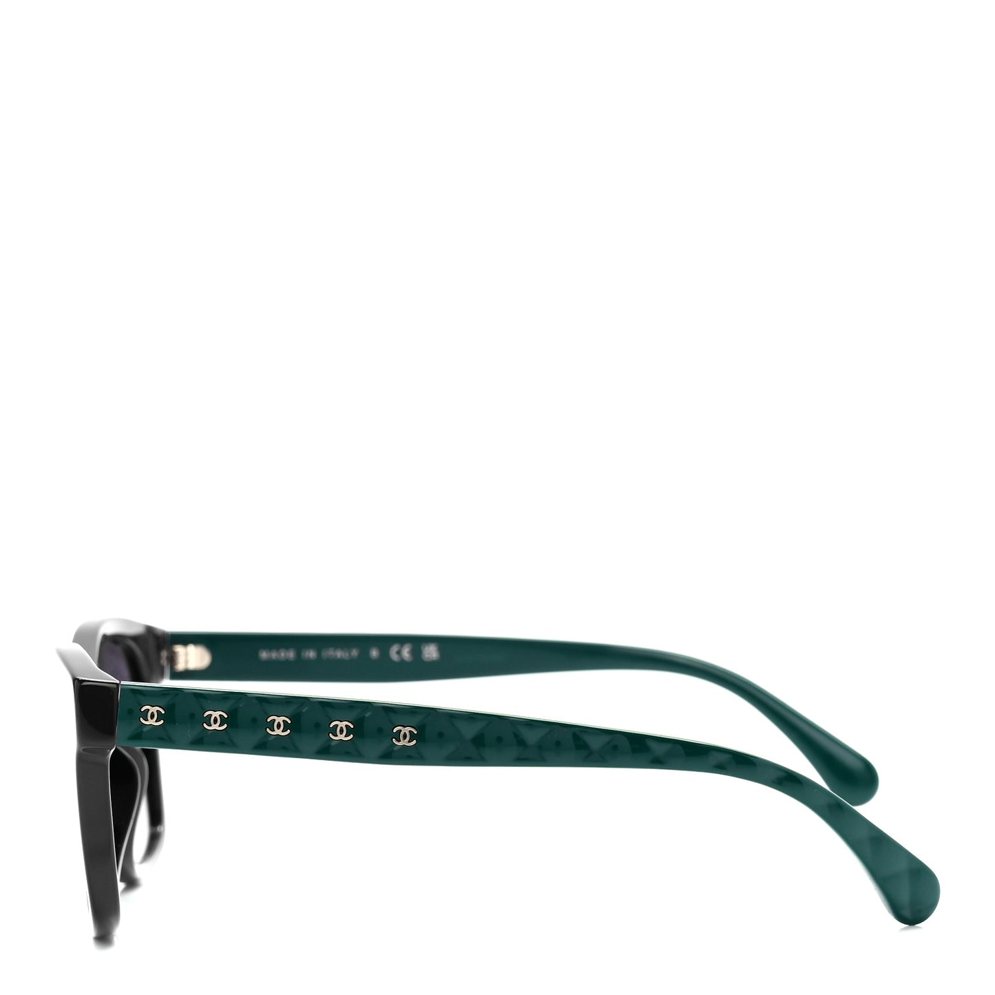 Acetate Quilted Square Sunglasses 5484-A Blue Green