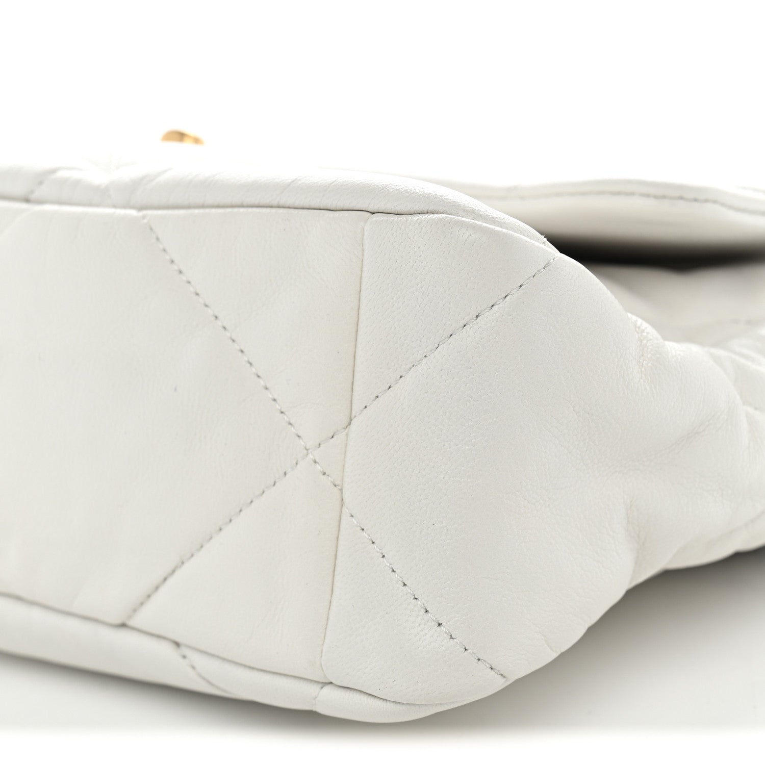 Chanel Lambskin Quilted Large Chanel 19 Flap White 10 of 10