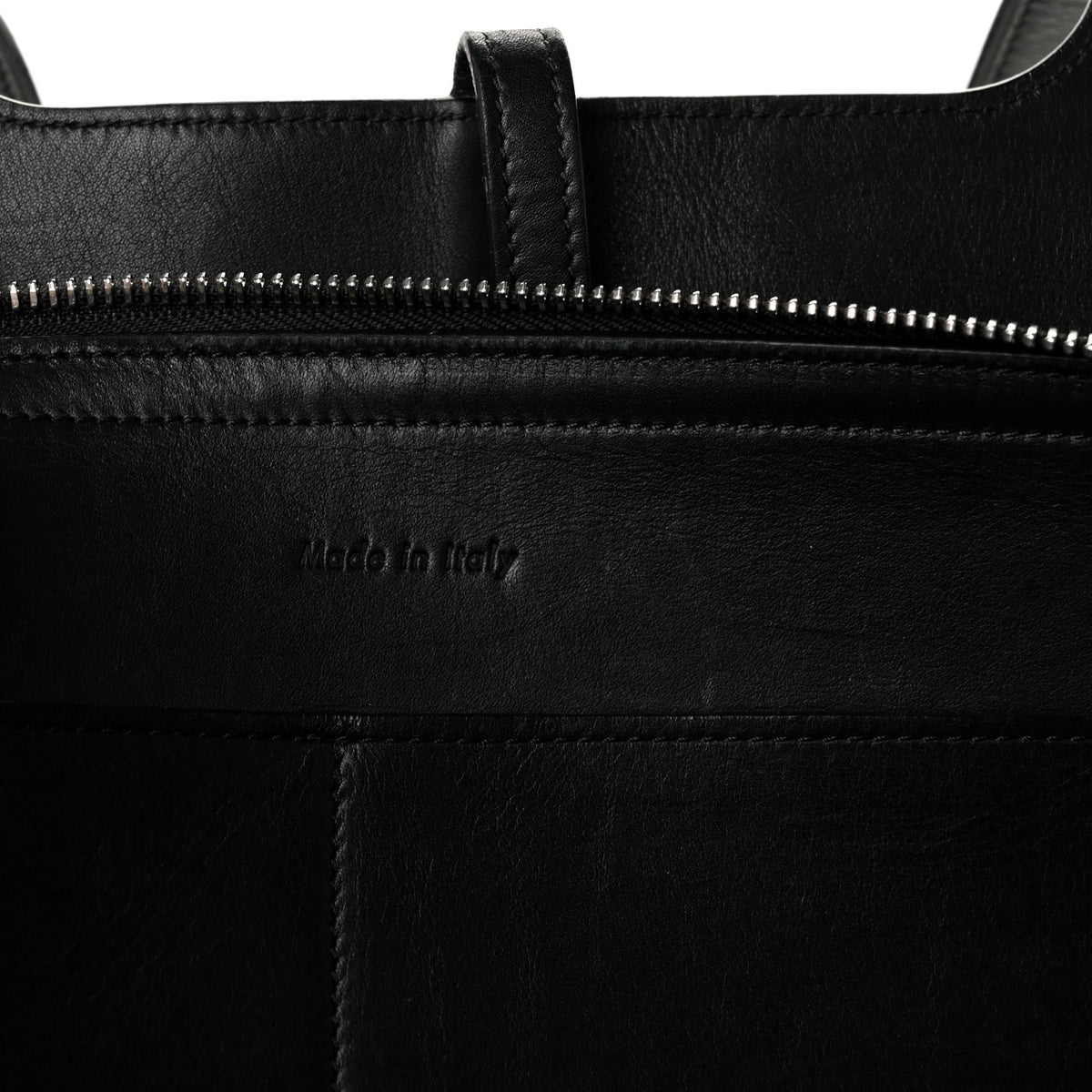 Celine Supple Natural Calfskin Vertical Tri-Fold Bag Black 7 of 13