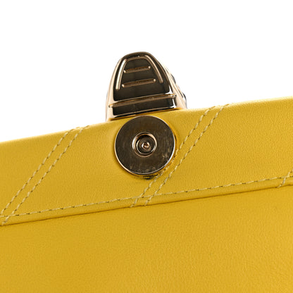 Bulgari Calfskin Matelasse Small Serpenti Cabochon Shoulder Bag Yellow 10 of 13