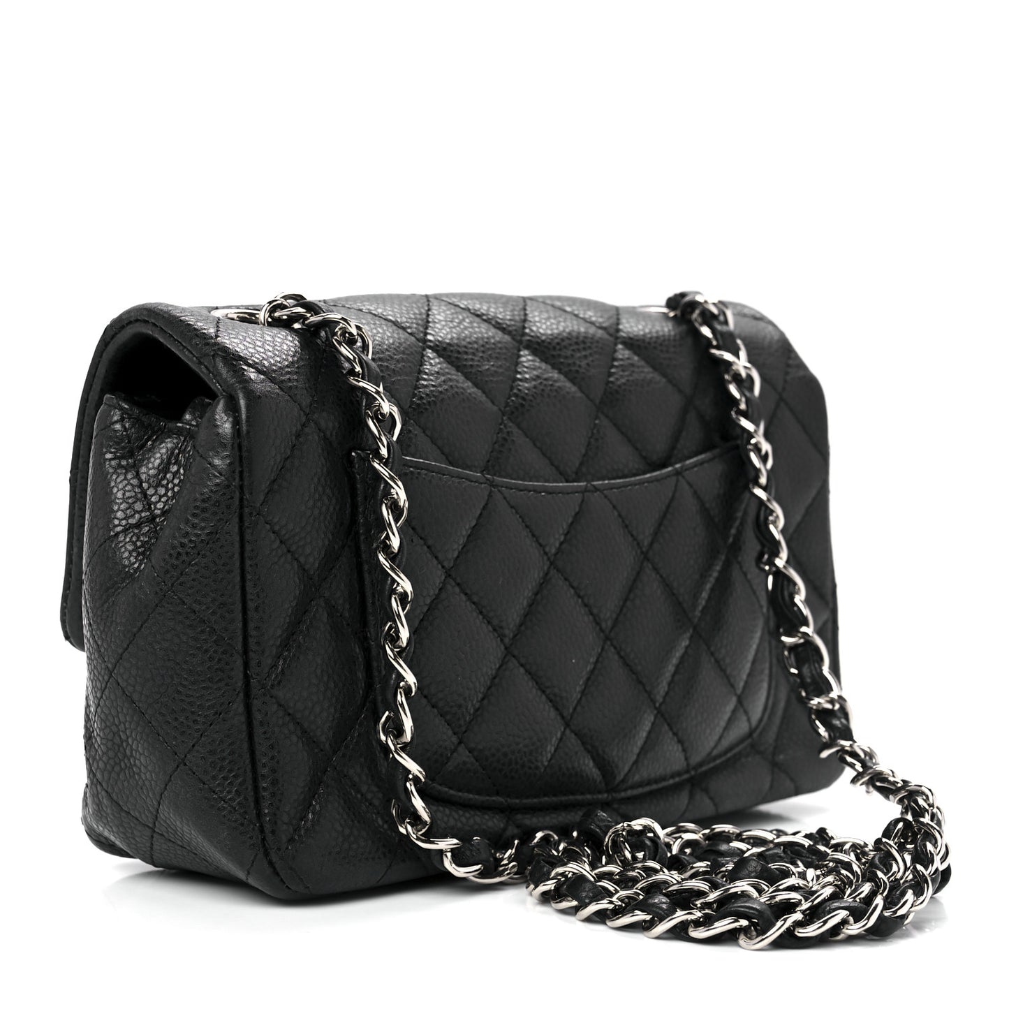 Caviar Quilted Mini Rectangular Flap Black